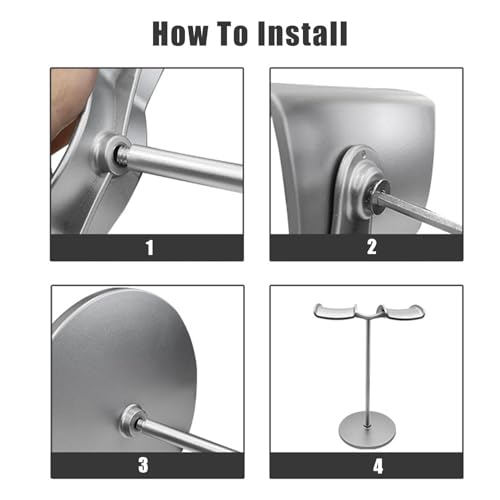Soporte de metal para auriculares de escritorio y organizador de cascos 6