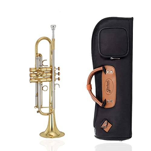 Trumpet Gig Bag 1200D Water-resistant Oxford Cloth Adjustable Strap with 15mm Cotton Padded Trumpet Case