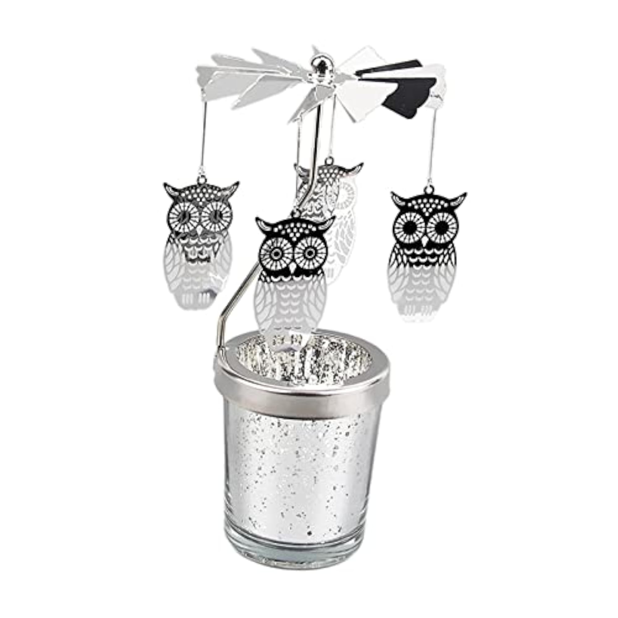 Spinning Tea Light Candle Holder Rotating Candlestick
