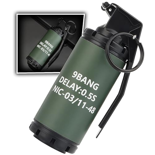 AQzxdc Grenade factice Tactique, modèle réduit de Grenade en Plastique, Accessoires d'équipement Tactique CS Airsoft for Les Fans de l'armée, Accessoires de Film Cosplay en Plein air(9BANG)