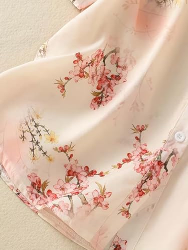 Image of URBAN OX Women's Casual Shirt - Stylish Printed Long Top for Women & Girls | Elegant Shirt for Women | Breathable Summer Tops for Women