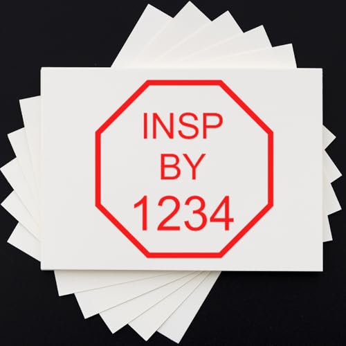 Extra Small Self-Inking Octagon Inspection Stamp - 1/2 Diameter Rubber Inspection Stamp for Marine Surveyors - Reliable Self Inking Inspection Stamp for Precise Marking and Documentation