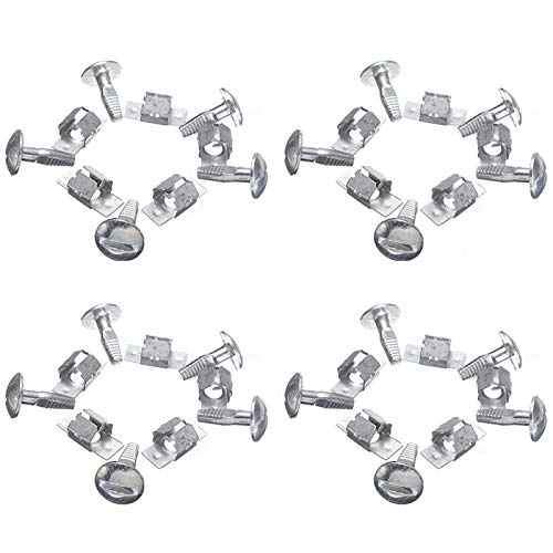 Anwangda Lot de 20 vis de fixation pour couvercle de moteur, clips métalliques pour voiture, compatibles avec Peu-geot Citr-oen 206 207 406 407 806 807 (gris, 20 pièces) Cover