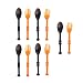 Luxshiny 12 Sztuk Halloween Z Tworzywa Sztucznego Zastawa Stołowa Widły Łyżki Zestaw Szkielet Ręce Halloween Sztućce Sztućce Halloween Party Supplies Decor