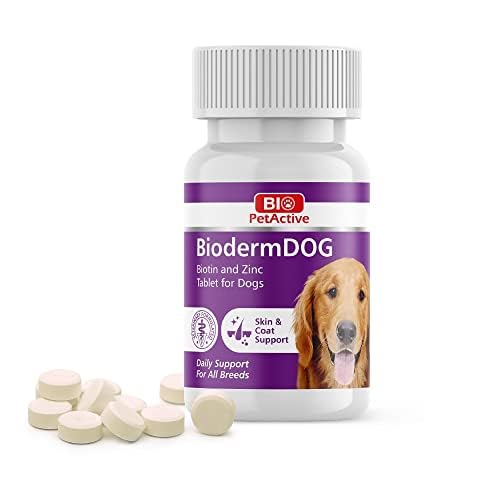 Image of Bio PetActive Biodermdog Biotin and Zinc Tablet for Dogs 0,5 g 75 Tablets Helps in Support Gut Health & Maintain Healthy Skin Condition