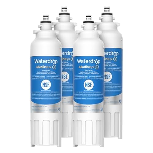 Waterdrop ADQ73613401 Water Filter for LG LT800P 4-Pack