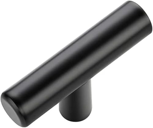 Gkirqvpe Svart Cabinet Knobs, Pack Of 10 T-Shaped Stainless Steel Cabinet Handles 50Mm Silver,Black(Svart)