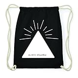 Maße 37x46,5cm JOllify OELSNITZ ERZGEBIRGE Hipster Turnbeutel Tasche Rucksack aus Baumwolle - Farbe: schwarz – Design: Pyramide - Farbe: schwarz