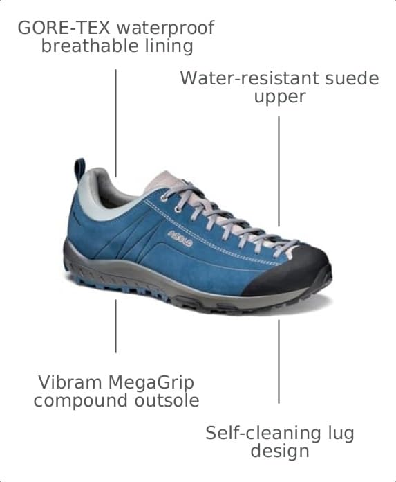 Image of ASOLO Men's Space GV Durable Hiking Shoes | Suede Upper, Waterproof & Breathable Lining, Rubber Outsole