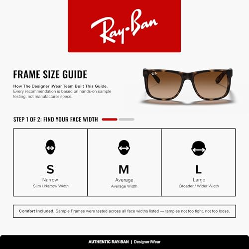 Image of Ray-Ban RB4165 Justin Classic Square Sunglasses for Men for Women
