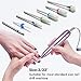 Ceramic Nail Drill Bits Set ECBASKET 7pcs 3/32 inch Diamond Carbide Nail Drill Bit for Remove Acrylic Gel Nails Cuticle Manicure Pedicure