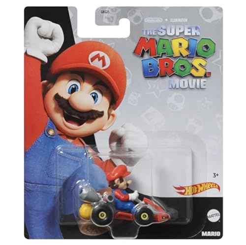 Vehículo de juguete Hot Wheels Super Mario Bros Mario Kart miniatura 2