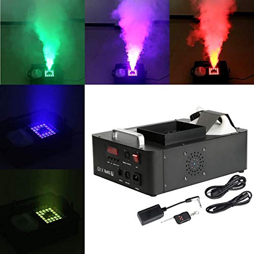 Tc-Home Fog Machine With Lights Halloween Stage Fogger Led Vertical Spray Dmx Stage Smoke Machine 1500W 2L #TOP1