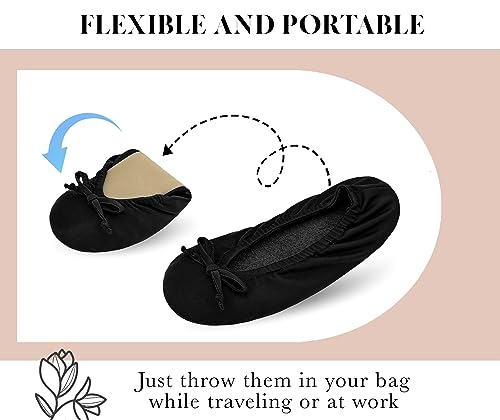 Image of Keyela Women's Ballerina Slippers,Non-Slip Bedroom Slippers Socks | Soft fuzzy slipper socks for ladies Indoor home slippers Cozy sock slippers Ballet Slippers