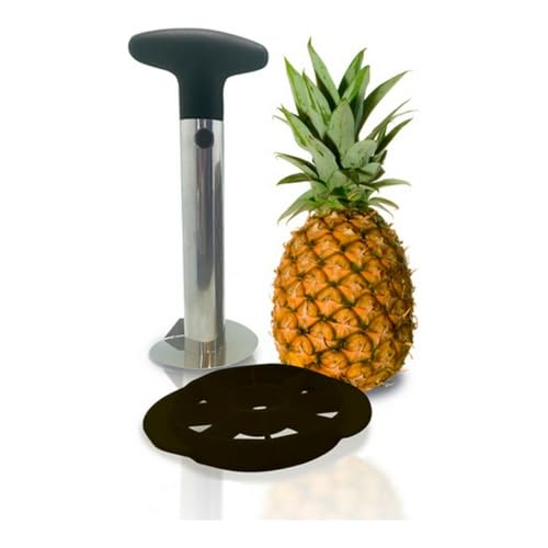 Nerthus FIH 096 Coupe Ananas, pelures, os et tranches d'ananas en Acier Inoxydable en Quelques Secondes