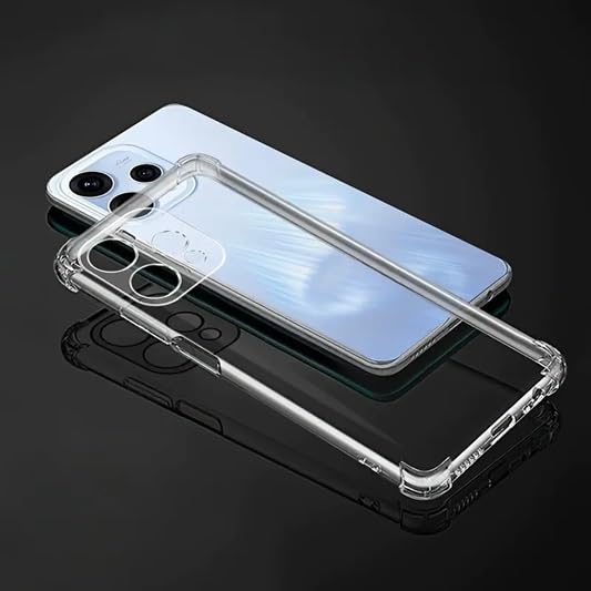 Image of REALCASE Silicone Oppo Reno 15 Pro Mini 5G Back Cover Case, Scratch Resistant Protective Crystal Clear Transparent Shock Proof Bumper Back Cover Case for Oppo Reno 15 Pro Mini 5G