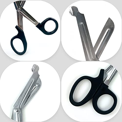 Image of Diagnostics Kit - Percussion Taylor Reflex Hammer + C 128 & C 512 Tuning Forks + Bandage Scissors + Pupil Gauge Pen Light + Buck Hammer + Pin Wheel in Carrying Case - 8 Pieces Set - Full Black