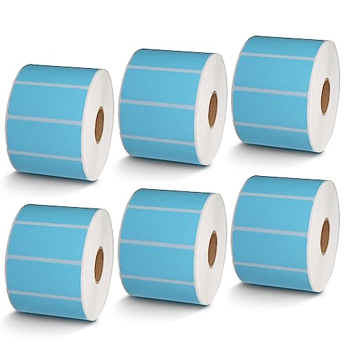 Étiquettes Zebra et Rollo compatibles BETCKEY bleu clair perforées 5,7 x 2,5 cm