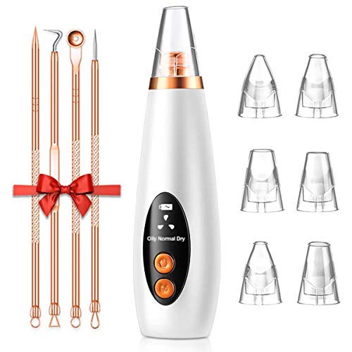 Blackhead Remover Vacuum Pore Vacuum Blackhead Suction Extractor Tool Facial Whitehead Cleaner with 6 Probes 3 Suction Levels Blackhead Removal Strong Suction Skin Cleaner Machine Blackhead Remover Vacuum Pore Vacuum Blackhead Suction Extractor Tool Facial Whitehead Cleaner with 6 Probes 3 Suction Levels Blackhead Removal Strong Suction Skin Cleaner Machine