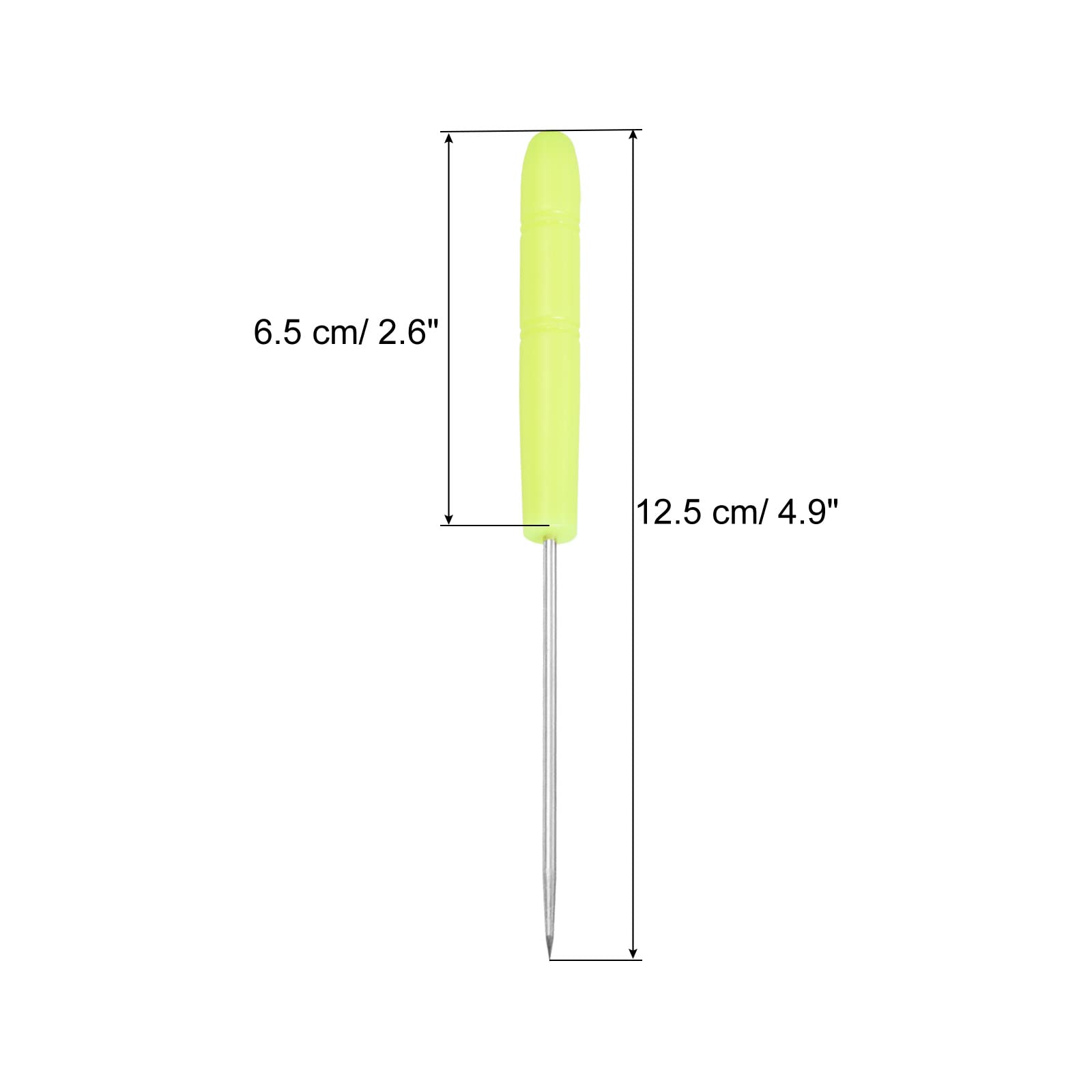 PATIKIL Badminton Racket Stringing Awl, 2 Pack Tennis Racket Racquet String Straight Awls Guiding Tool, Yellow - Image 2