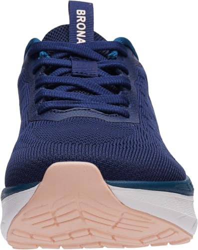 Image of BRONAX Womens High-Impact Cushion Thick Sole Wide Toe Box Shoes S600 | Wide Width, Breathable Mesh Upper, High‑Rebound EVA Midsole, Rubber Outsole, All Day Comfort, Sports, Athletic