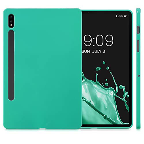Kwmobile Tpu Silicone Case Compatible With Samsung Galaxy Tab S7 - Case Soft Flexible Shock Absorbent Cover - Mint #TOP3