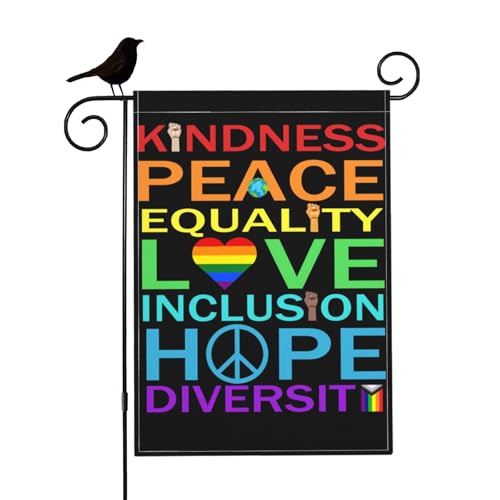 Banderas de jardín LGBT Rainbow Flag de arpillera para decoración exterior LGBTQ