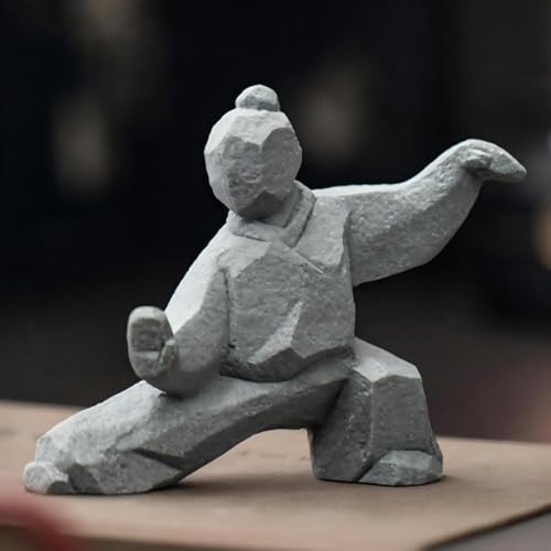 Estatua de Piedra Tai Chi 4.3" Decorativa para Hogar