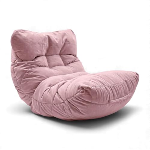 Aiire Puff Salon de Lujo Infantil - Sofa Puf Moderno de Diseño - Modelos de Puffs o Bean Bag Chair con Relleno Incluido para NIños o Decoracion Habitacion Juvenil Rosa