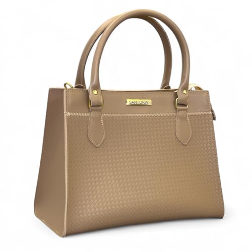 Bolsa Feminina Grande com alça transversal Santorini Handbag (nude)