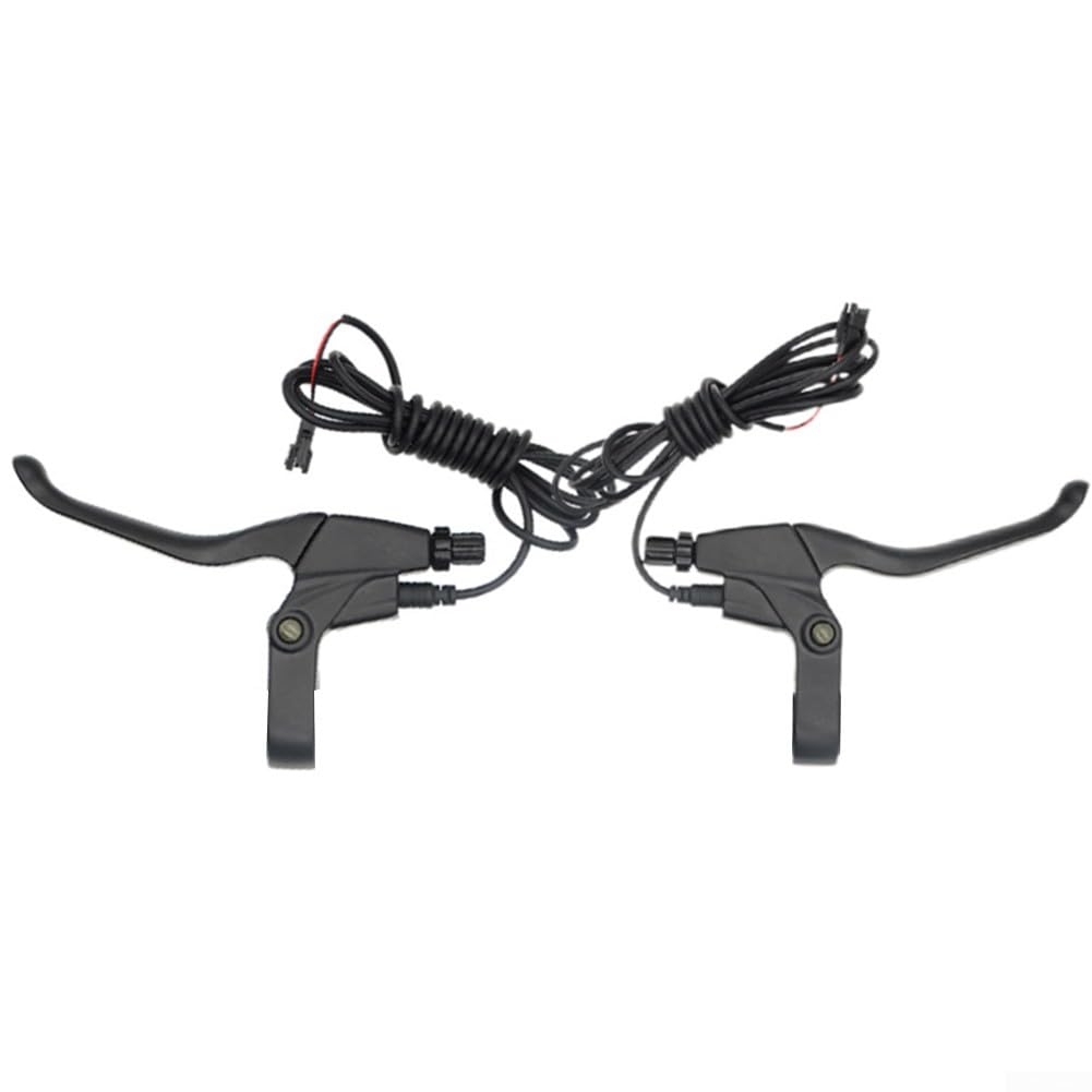 E-Mangue Leviers de frein à 2 broches pour vélo électrique, poignées de guidon de frein 2 fils, pièces de rechange gauche et droite pour vélo électrique (1 paire), longueur de câble de