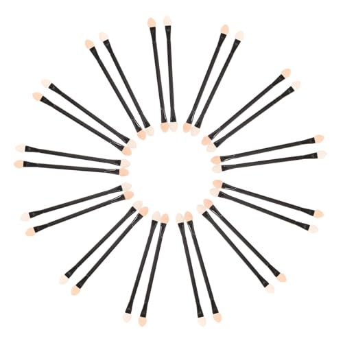 MERRYHAPY 使い捨てアイシャドウスティック 30個セット デュアルエンドアイシャドウブラシ 長いハンドル設計 メイクアップアプリケーター 女性向けアイメイク用