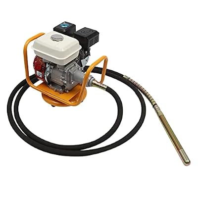 ZERNEIL Gas Powered Concrete Vibrator Mixer Cement, 4-Stroke 4.1KW 7.5HP Frequency Hand-held Gasoline Powered Concrete Vibrator Kit 19.69ft Vibrating Rod, Handheld Cement Vibrating Machine