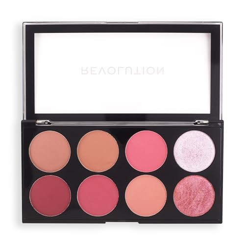 Revolution Beauty London, Ultra, Blush Palette, Sugar & Spice, 8