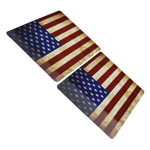 Image of Desert Tan US Flag Decals 1 Pair, Patriotic Emblem Badges Replacement for Truck & SUV Exterior Accessories, Veteran Support