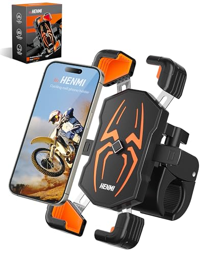 HENMI Universelle Handyhalterung Fahrrad Lenker für 5,5-7,5 Zoll...