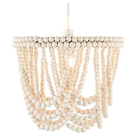 LITECRAFT Pilli Wooden Beaded Ceiling Light Cover