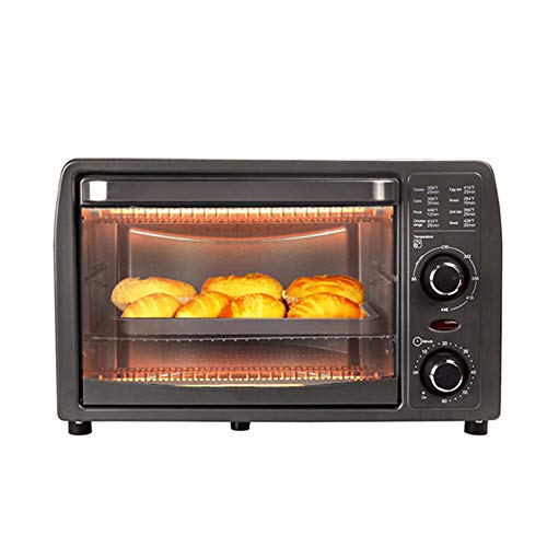 Mini Backofen,Einstellbare Leistung Pizza-Ofen, Elektrischer Grillofen, Herausnehmbares Krümelblech, 60 Min Timer