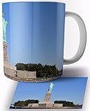 TAZA DE CERAMICA DE ALTA CALIDAD: Taza de alta calidad triple A (AAA), de 11 onzas, con capacidad para 325 ml, con colores vivos, duraderos y alto brillo