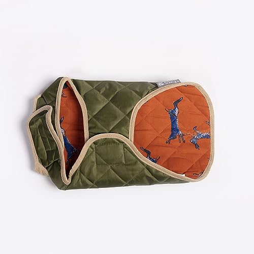 Danish Design Forest Green Diamond Quilt Shower Proof Thermal Lined Dog/Puppy Coat 10 Inch 25 cm, Forest Gren - Image 4