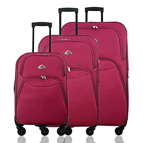 Kit Conjunto 3 Malas de Tecido 360° - Gladiador W4C3 (Cereja)