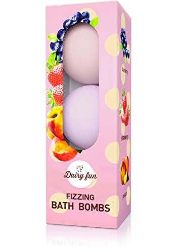 Delia CosmeticsDairy Fun Fizzing Bath Bombs (S, B, P)- Set of 3 Pieces