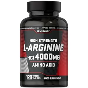 L-Arginine 4000mg | 120 Vegan Tablets | Amino Acid Supplement | Keto Diet Friendly | by Horbaach
