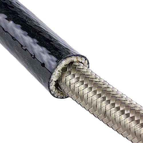 Guaina Cavi Flessibile, 1 Metro Dia Des Nero/Rosso Resistente Alla Temperatura Antincendio Ignifugo Tubo Addensante Isolamento In Silicone Fibra Di Vetro(Red,25mm)