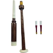 Bagpipe Practice Chanter with 2 Reeds Rosewood Highland Pipe Trainer for Beginners Intermediate Ivory Mount