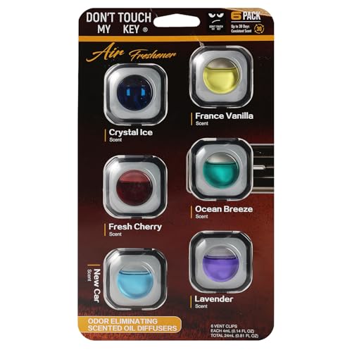 Image of Car Air Freshener Vent Clip 6 Pack 4ml Each Up to 180 Days Long Lasting Scent Odor Eliminator for Women Men(Variety)