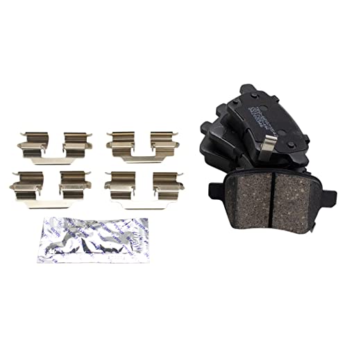 Image of TRQ Rear Brake Pad and Rotor Set Ceramic Compatible with 2014-2020 Fiat 500L