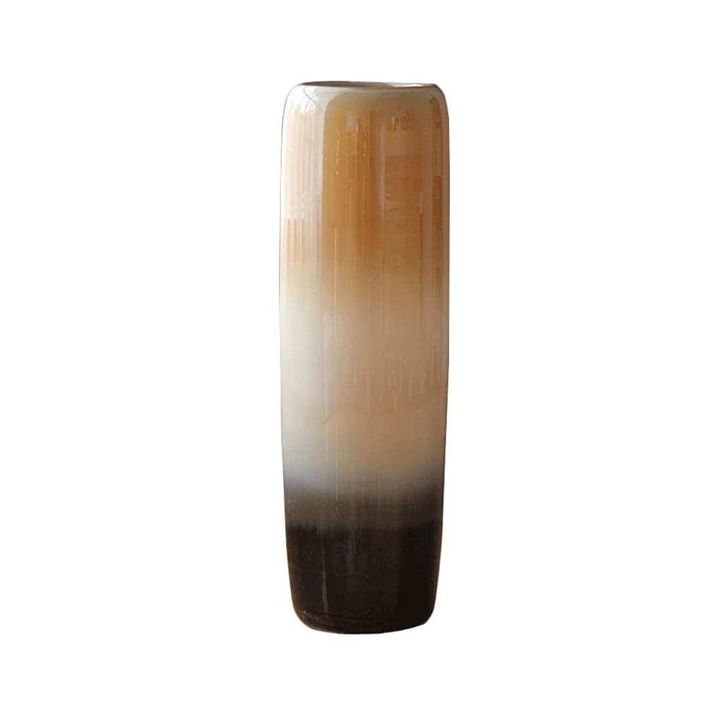 SnamicE Modern and Simple Large Vase, European Style Living Room Floor Vase Tall Flower Arrangement Vase Color Glaze Kiln Change Vase Decoration Ornaments,50cm,