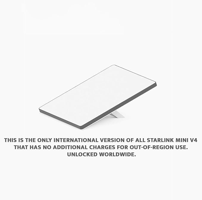 Image of STARLINK Region Free Unlocked Mini Kit - 4th Gen Portable Antenna with Free Region Unlock & Wi-Fi Router - High-Speed Satellite Internet for RVs, Camping, Travel, Remote Work & Off-Grid Living