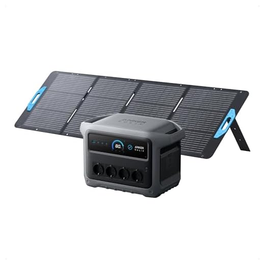 Station électrique portable Anker SOLIX C1000 Gen 2 et panneau solaire 200 W, générateur solaire 2 000 W (pic 3 000 W), charge totale en 49 min, batterie LiFePO4 1 024 Wh, pour les coupures de courant